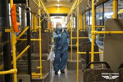 У Києві щодня дезінфікують салони пасажирського громадського транспорту